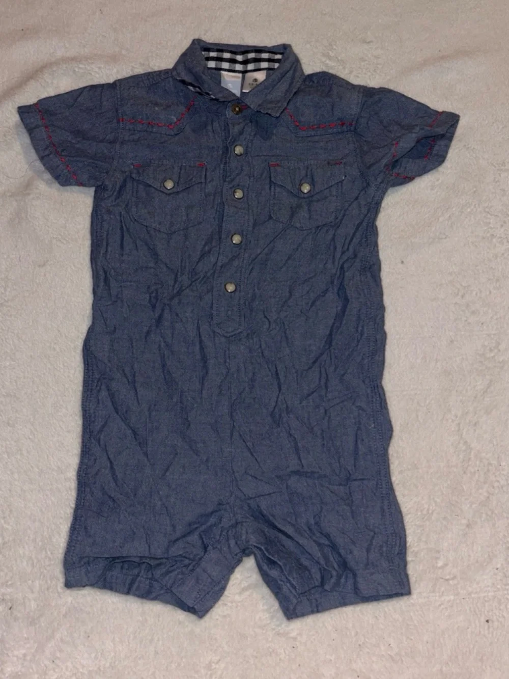 Old navy blue Chambray Shortall for Kids